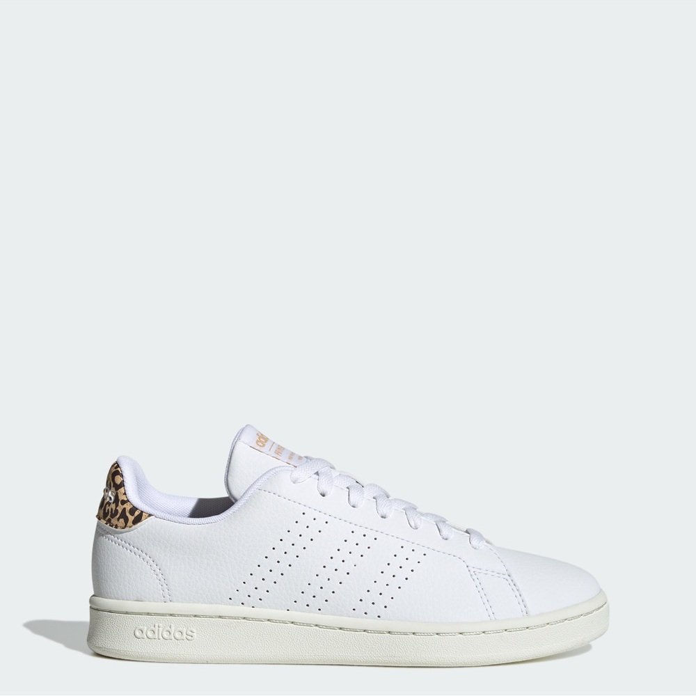 Adidas NWT Advantage shoes white & leopard print women’s 8 - Picture 5 of 8